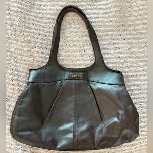 Coach Dark Brown Leather Shoulder Bag